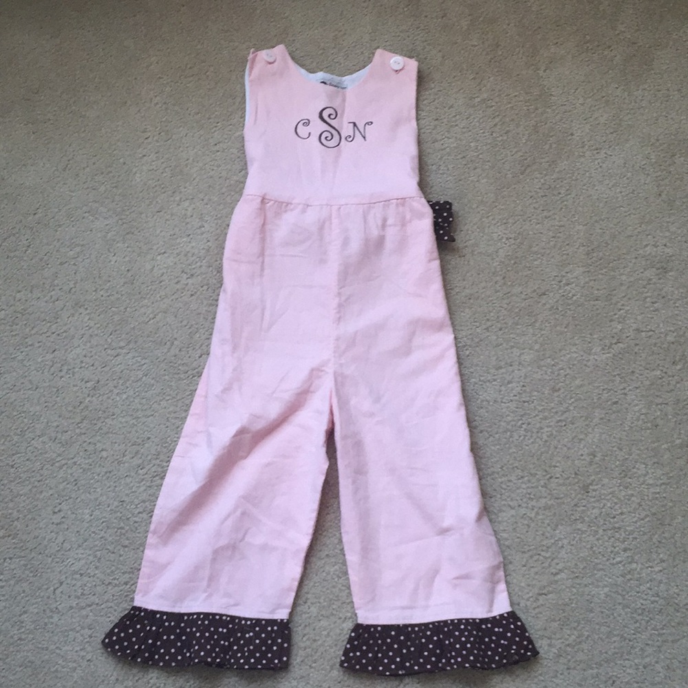 Smock a Dot size 5 ruffle romper